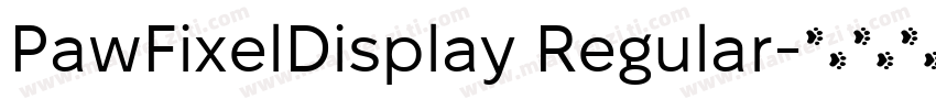 PawFixelDisplay Regular字体转换